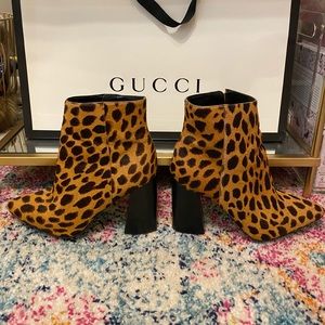 Vince Camuto Leopard Ankle Booties